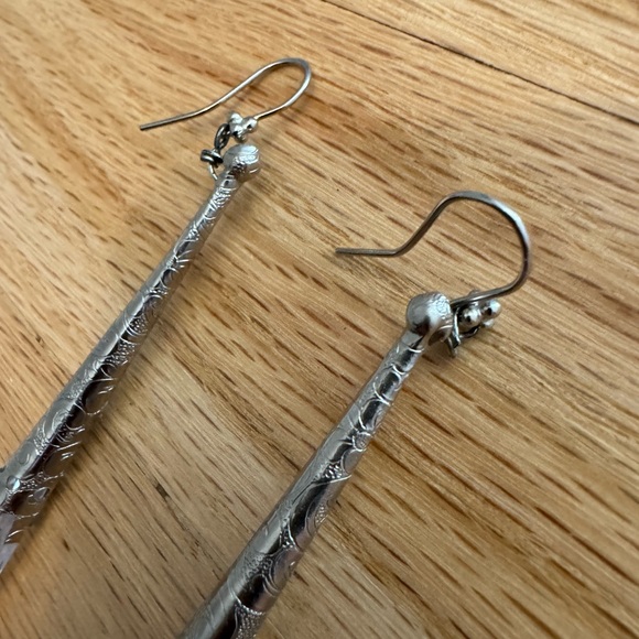 Vintage crystal dangle statement hook fancy earrings - Picture 5 of 5